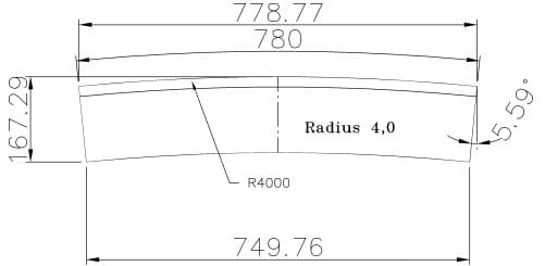 Kurvenstein Radius 4m