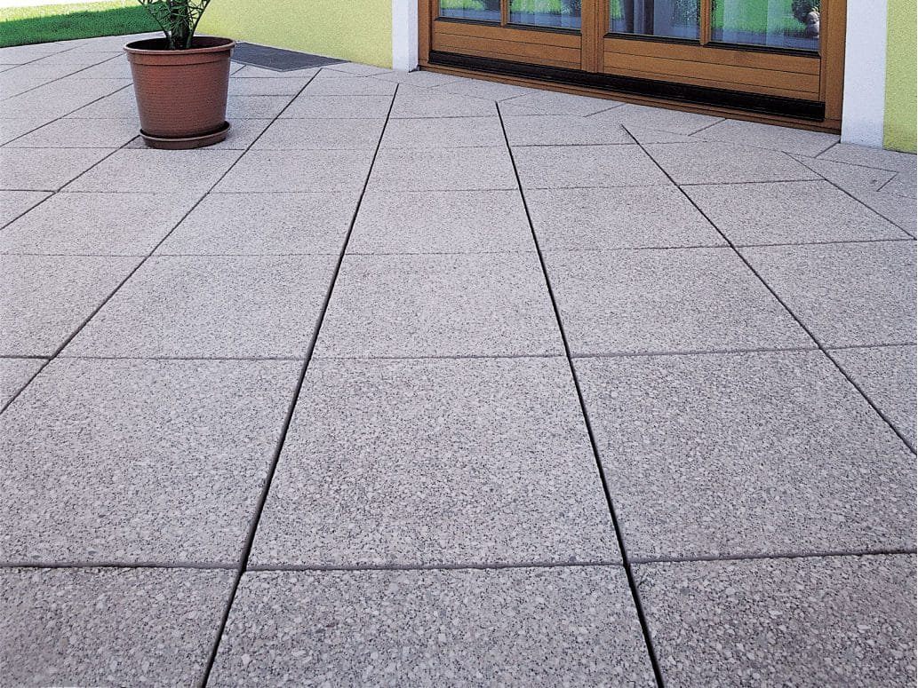 terrasse mit betonplatte opus verlegt